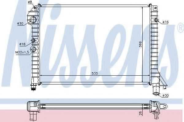 Радиатор охлаждения двигателя