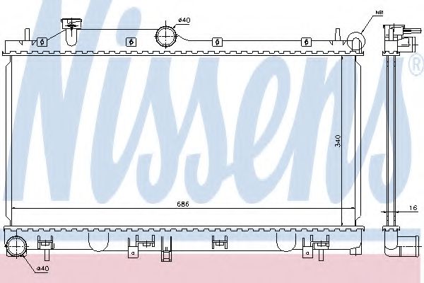 Радиатор охлаждения двигателя   арт. 67723