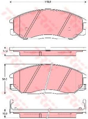 Тормозные колодки   арт. GDB3257