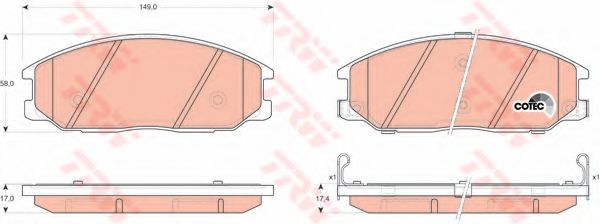 Тормозные колодки   арт. GDB3297
