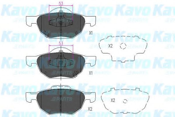Гальмівні колодки пер. Honda Accord VIII 2.0-2.4 03-   арт. KBP2036