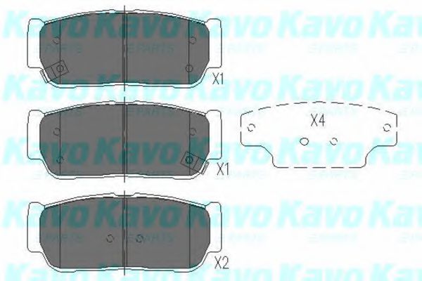 Гальмівні колодки зад. Sorento/Kyron/Rexton 02-   арт. KBP4017