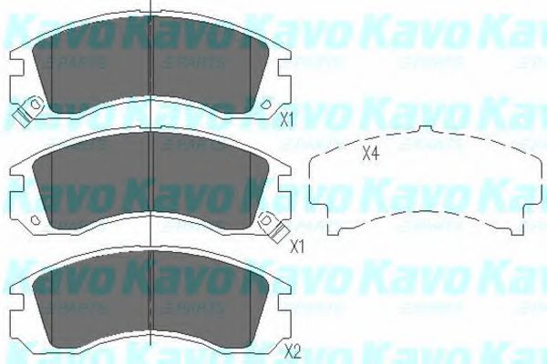 Гальмівні колодки пер. Outlander 12-/Peugeot 4007 07-   арт. KBP5503
