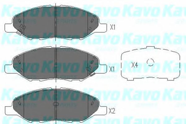 Гальмівні колодки пер. Micra/Tiida 03-12   арт. KBP6578