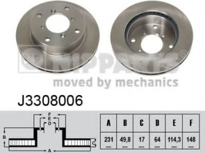 Тормозной дискарт. J3308006