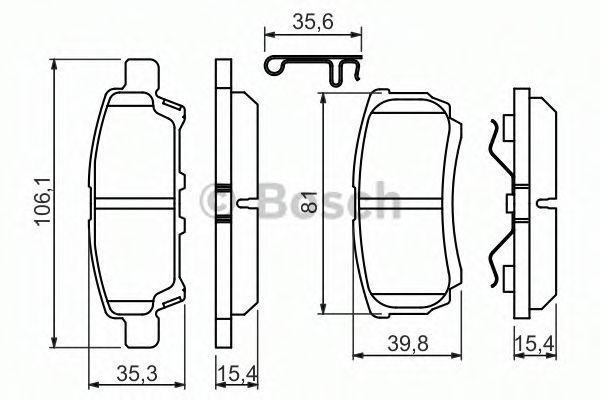 Тормозные колодки   арт. 0986494502