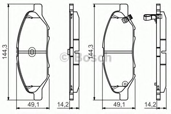 Тормозные колодки   арт. 0986495133
