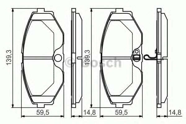 Тормозные колодки   арт. 0986495147