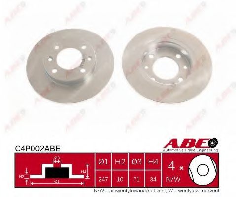 Тормозной диск   арт. C4P002ABE