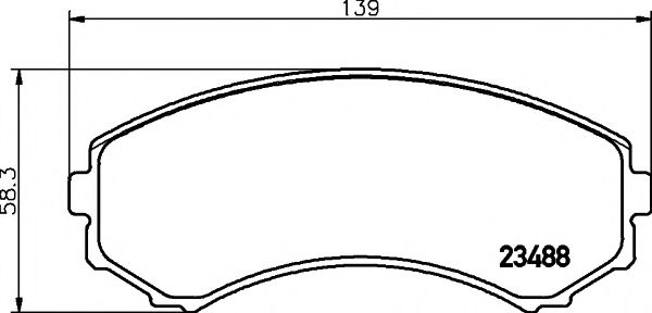 Тормозные колодки   арт. 8DB355009461