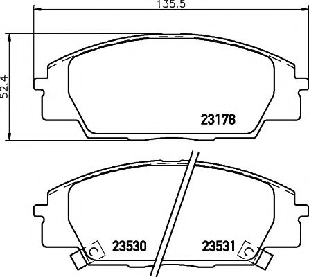 Тормозные колодкиарт. 8DB355009731