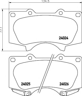 Тормозные колодки   арт. 8DB355010491