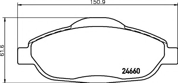 Тормозные колодки   арт. 8DB355013911