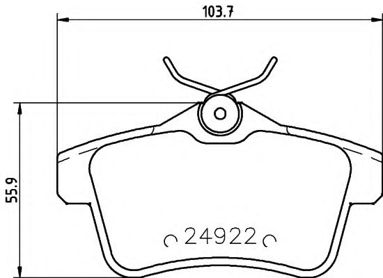 Тормозные колодки   арт. 8DB355014531
