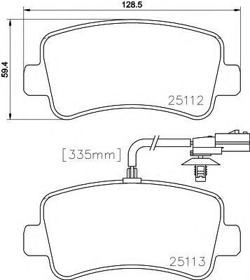 Тормозные колодки   арт. 8DB355015301