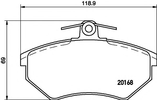 Тормозные колодки   арт. 8DB355017901