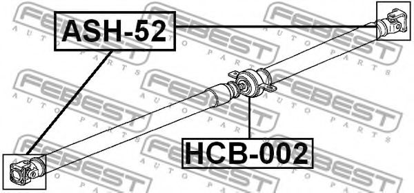 Хрестовина карданного валу CR-V 2.0-2.4 95- (20X31/53)арт. ASH52