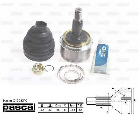 ШРУС с пыльником   арт. G15060PC