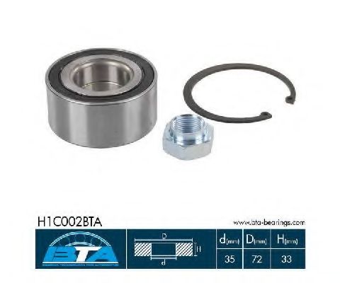 Комплект подшипника ступицыарт. H1C002BTA