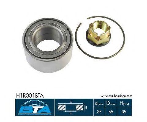 Комплект подшипника ступицыарт. H1R001BTA